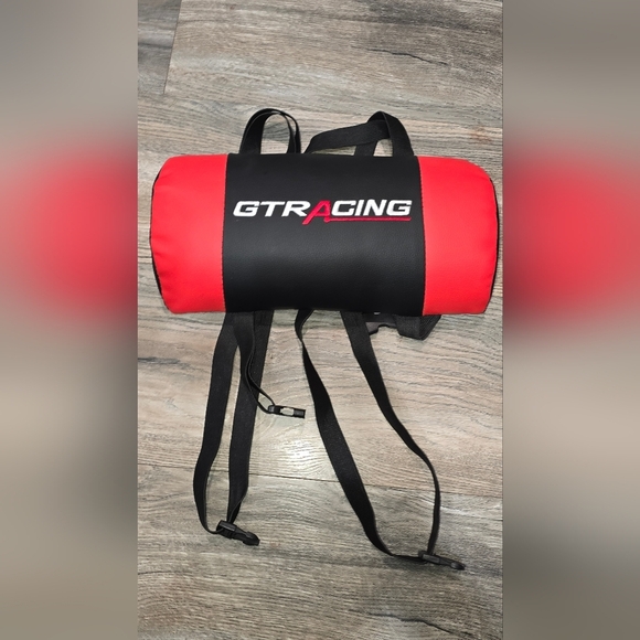 GTRacing Gaming Chair Racing Style Lower Back Pillow Red & Black - Picture 2 of 6